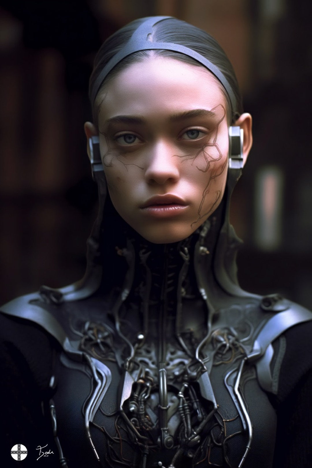 Futuristic AI Cyber Fashion Supermodel In A Futuristic Dress Etsy