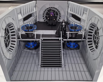3D Printed Diorama 3.75'' Scale Star Wars Episode VI The Emperors Throne Room.