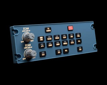 Airbus A320 ECAM panel | flight simulator hardware | MSFS 2024 and X-Plane |