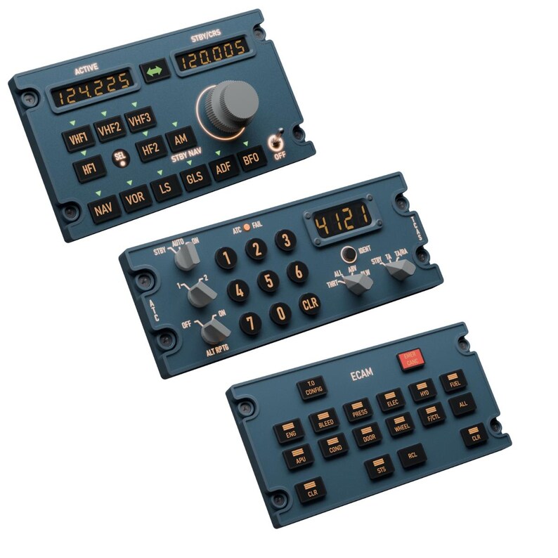 Sim Gauges Airbus A320 Control Panels Bundle (ECAM + TCAS + RMP ...