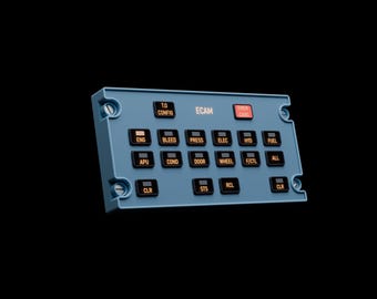 Airbus A320 ECAM MINI panel | flight simulator hardware | MSFS 2024 and X-Plane |