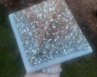 MAGIC - extra large - a  magical copper and aluminum shaving eco glitter Giza orgonite connected to love, strength and beautiful confidence.