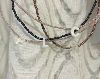 Mother of Pearl initial/name necklaces