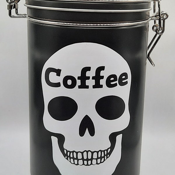 Vorratsdose, Kaffeedose, Teedose, "Totenkopf"