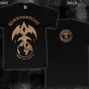D D P Svcs.- New Dtg/Dtf printed T-shirt - QUEENSRYCHE- Rage For Order - size- S,M,L,XL,2-3-4-5-6-7XL