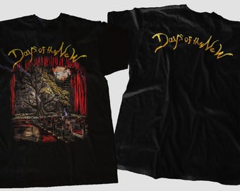 D D P Svcs.- Nowa koszulka z nadrukiem Dtg/Dtf - Days of The New - rozmiary - S, M, L, XL, 2-3-4-5-6-7XL
