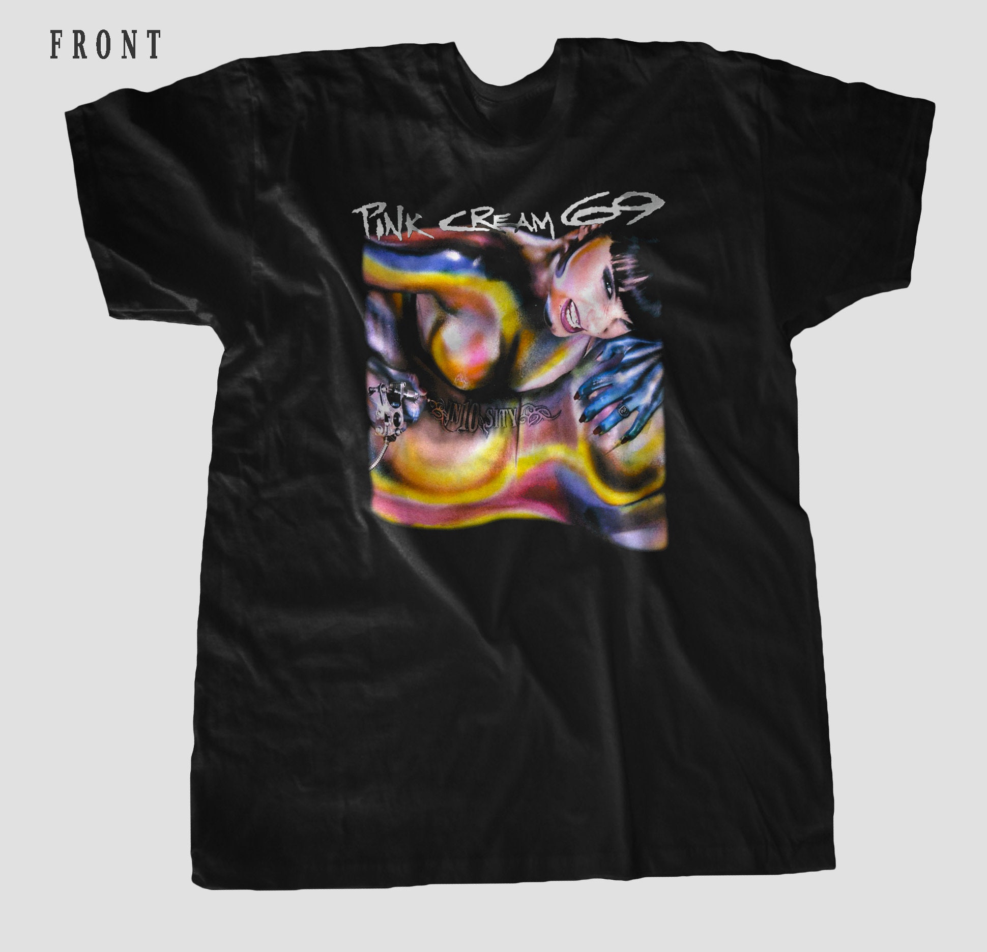 New Dtg/dtf Printed T-shirt - PINK CREAM 69 - Size- S,M,L,XL