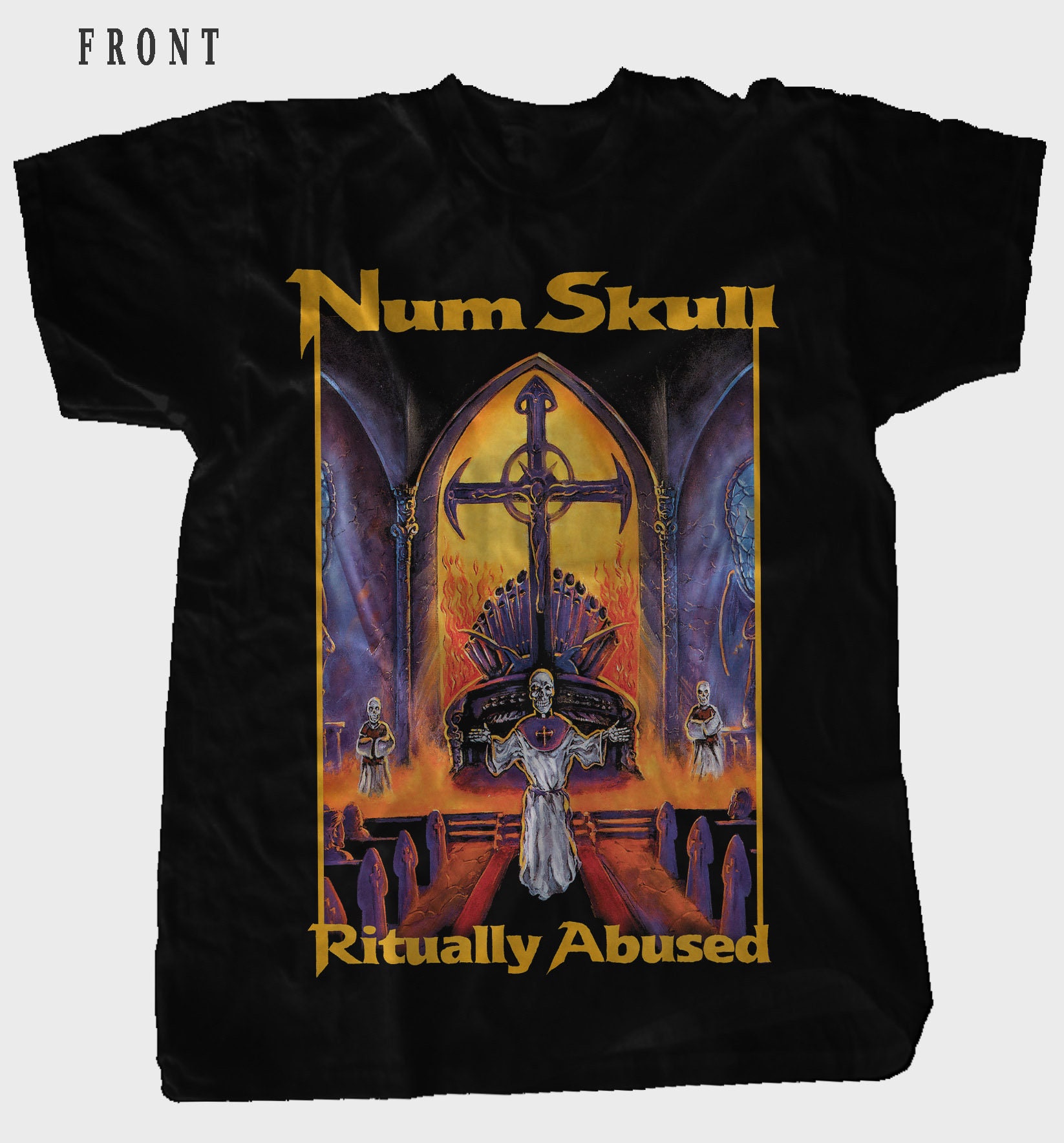 D D P Svcs.- New Dtg/dtf Printed T-shirt -NUM SKULL- Ritually
