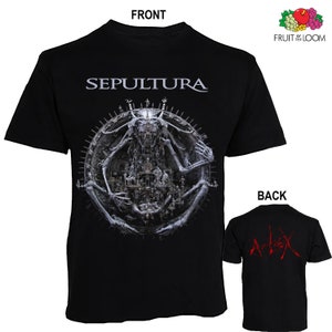 D D P Svcs.- New Dtg/Dtf printed T-shirt - SEPULTURA- A-Lex - size- S,M,L,XL,2-3-4-5-6-7XL