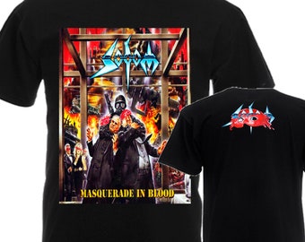 D D P Svcs.- Nowa koszulka z nadrukiem Dtg/Dtf - SODOM - Masquerade in Blood - rozmiary - S, M, L, XL, 2-3-4-5-6-7XL