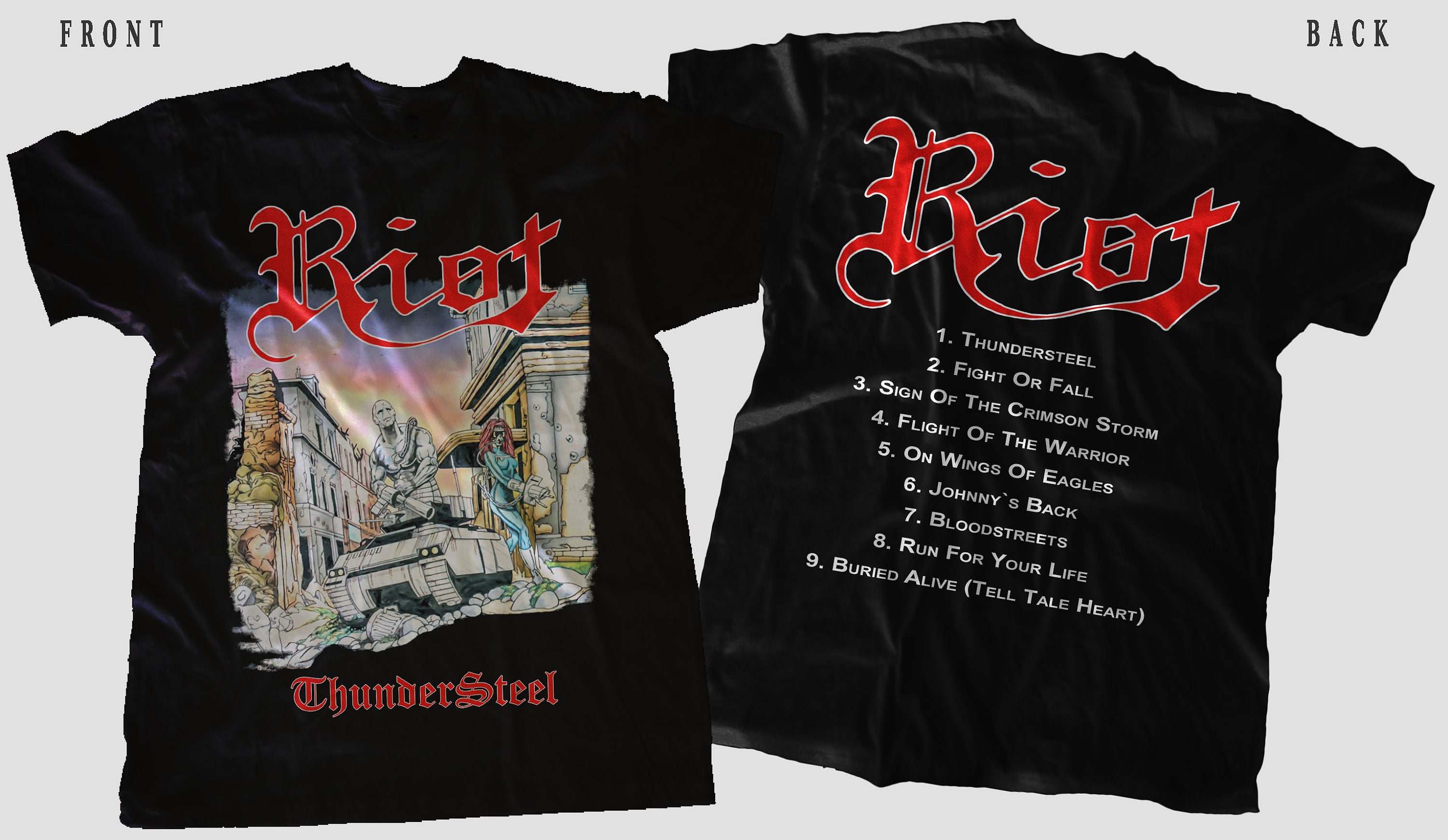 独特の上品 Dtg/dtf New Printed S,M Size- Thundersteel- - RIOT - T-shirt ミュージシャン