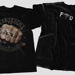 D D P Svcs.- New Dtg/Dtf printed T-shirt - QUEENSRYCHE- Frequency Unknown - Deluxe Edition- size- S,M,L,XL,2-3-4-5-6-7XL