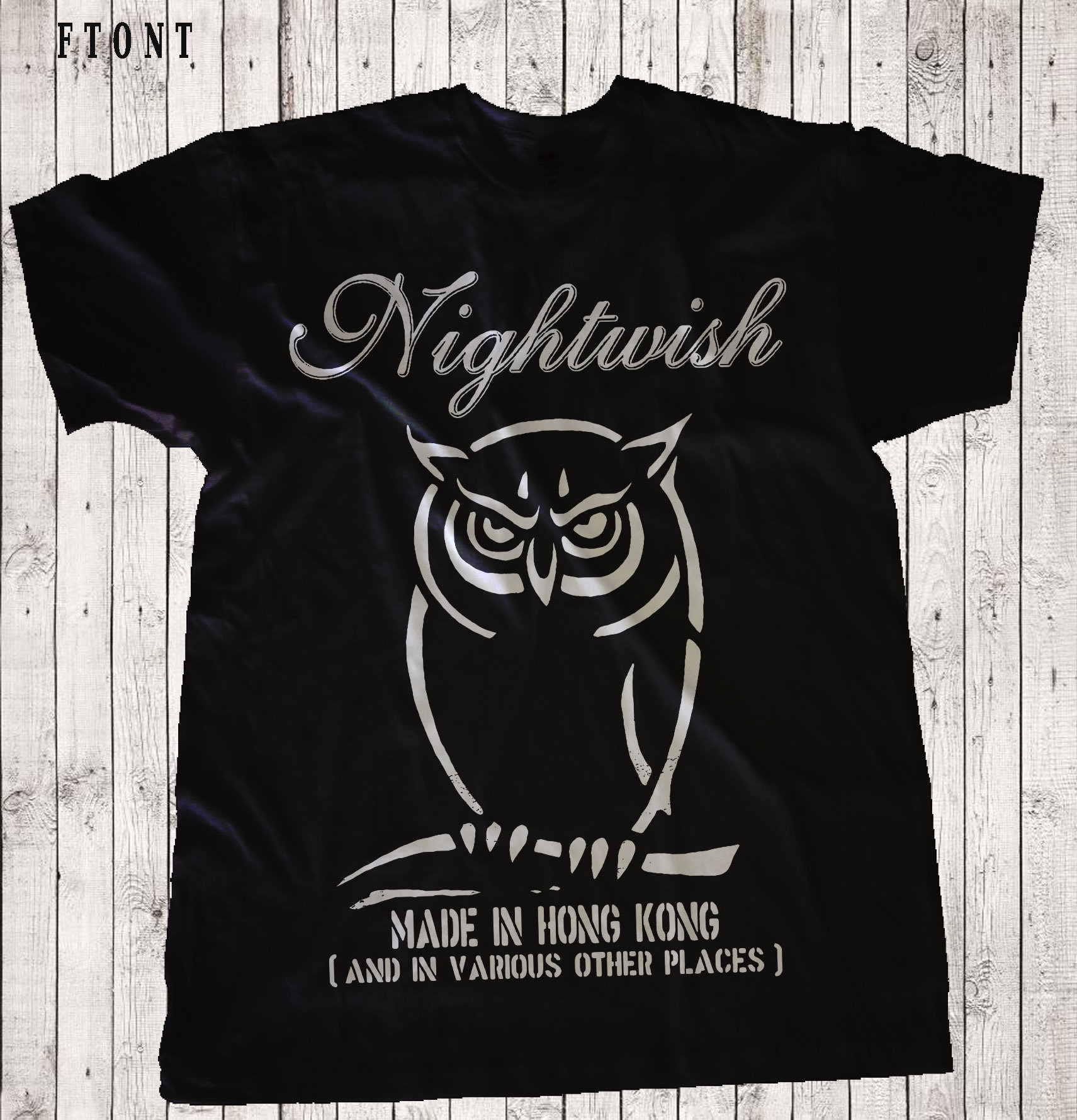 New Dtg/dtf Printed T-shirt - Nightwish-made in Hong Kong