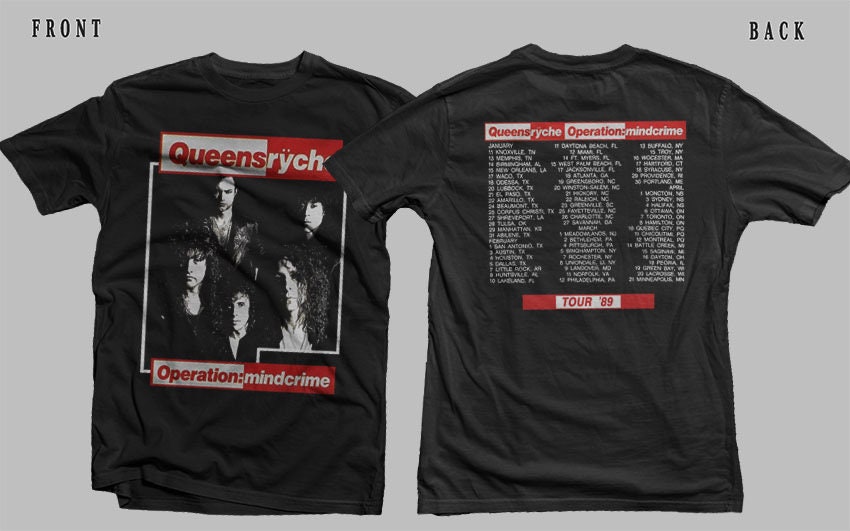 ②超レアQueensrÿche★TシャツOperation: Mindcrime VTG 80s Queensryche Operation Mindcrime T-Shirt Adult XL
