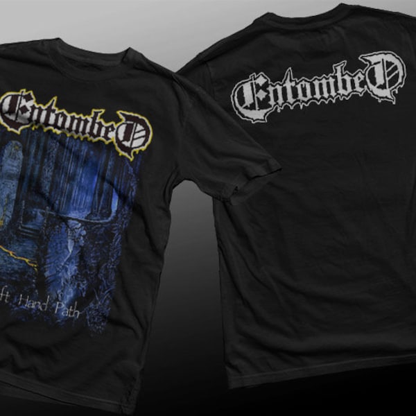 New Dtg/Dtf printed T-shirt - ENTOMBED -Left Hand Path  - size- S,M,L,XL,2-3-4-5-6-7XL