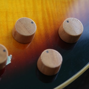 4 cherry potentiometer knobs - wild cherry tree guitar knobs