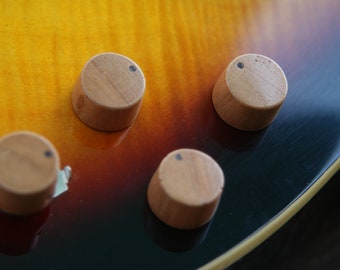 4 cherry potentiometer knobs - wild cherry tree guitar knobs