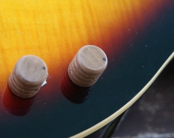 2 walnut &quot;Telecaster&quot; potentiometer knobs - walnut guitar knobs