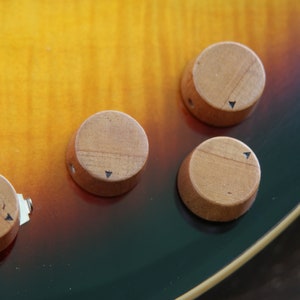 4 cherry potentiometer knobs - wild cherry tree guitar knobs