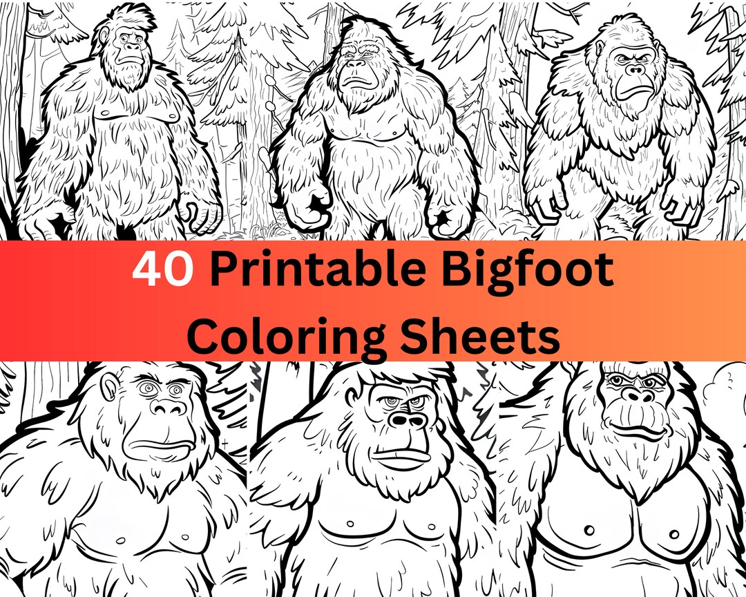 40 Bigfoot Coloring Pages | Bigfoot Printable | Bigfoot Activities ...