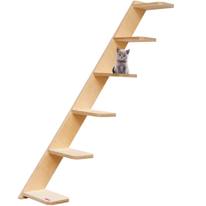 Elmato 13024 cat stairs step ladder with 6 rungs on the right image 1