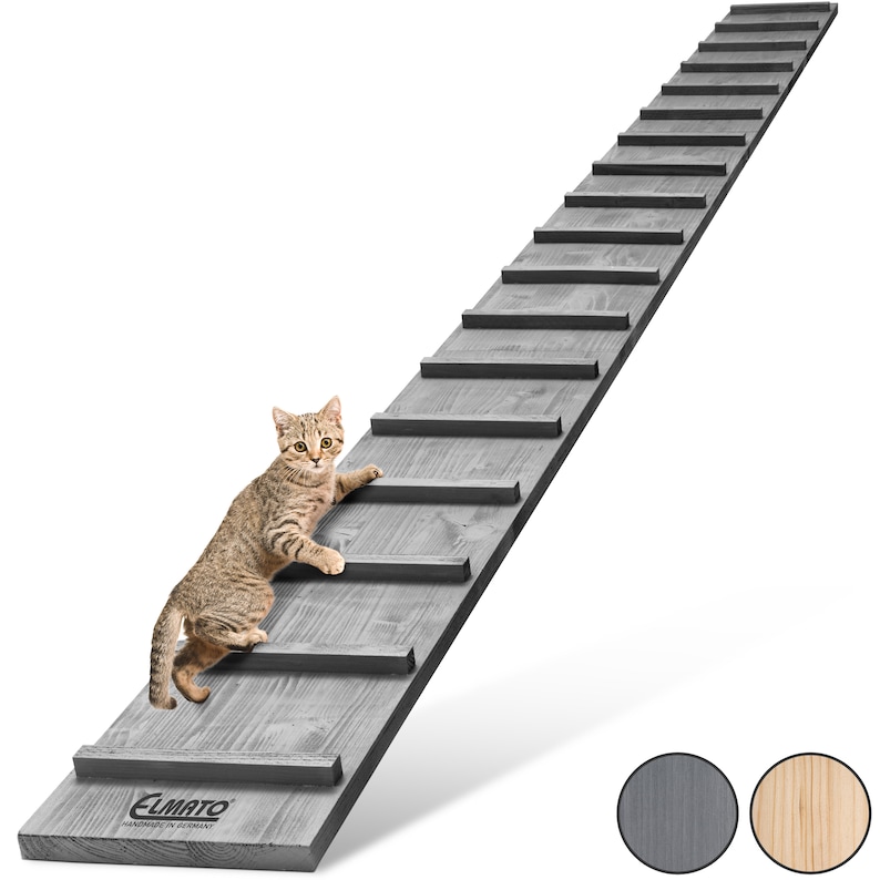 Elmato 13027 escalier pour chat résistant aux intempéries 3 mètres avec 2 pièces de liaison image 1