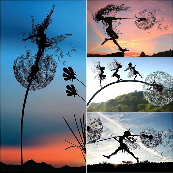 Metal Dandelion Fairy Etsy