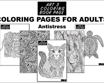 10 Pages to choose from with beautiful designs. for adults - Antistress