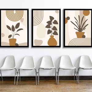 Boho Abstract Poster for Wall Decor, Boho Wall Decor, Set of 3 Posters, Downloadable Art, Boho Wall Art
