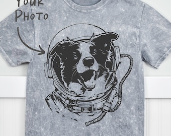 Space Custom Dog Shirt - Great Gift for Pet Owners in Astronaut Dog Style, Cat Space Suit Tee, Space Dog Custom Gift, Personalized Dog Photo