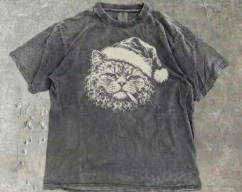 Comfort Colors® Selkirk Rex Cat Bad Santa Shirt, Christmas Selkirk Rex Mom Dad Gift, X-Mas Tee, Selkirk Rex Santa Hat