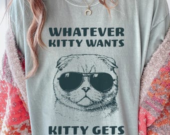 Süßes Scottish Fold Katzen-T-Shirt - Lustiges Geschenk für Katzenliebhaber und Katzenhalter