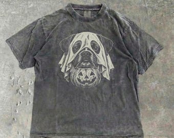 Comfort Colors® Boxer Halloween Shirt, Dog Lover Halloween, Spooky Boxer, Dog Mom Fall Top, Trick or Treat Cute Dog Tee
