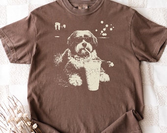チベタン・テリア コンフォートカラーズ Tシャツ：アイスコーヒー