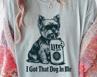 I Got That Dog In Me, Yorkshire Terrier Shirt, Funny Yorkie Mom Shirt, Dog Lover Gift, Funny Y2K Meme Shirt, Vintage Comfort Colors® T-Shirt