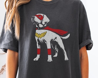 Labrador Superhero T-Shirt – Funny Fast Dog Hero Tee for Comic Fans, Lab Labrador Retriever Black Lab Nerdy Geek Dog Mom or Dad Gift Vintage