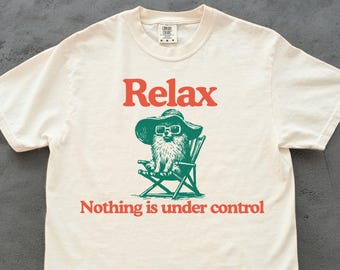 Chill Pomeranian Vintage Shirt – Relax Nothing Is Under Control Pom Tee, Summer Pom Mom T, Pom Dad, Pomeranian Dog Chilling Vibes