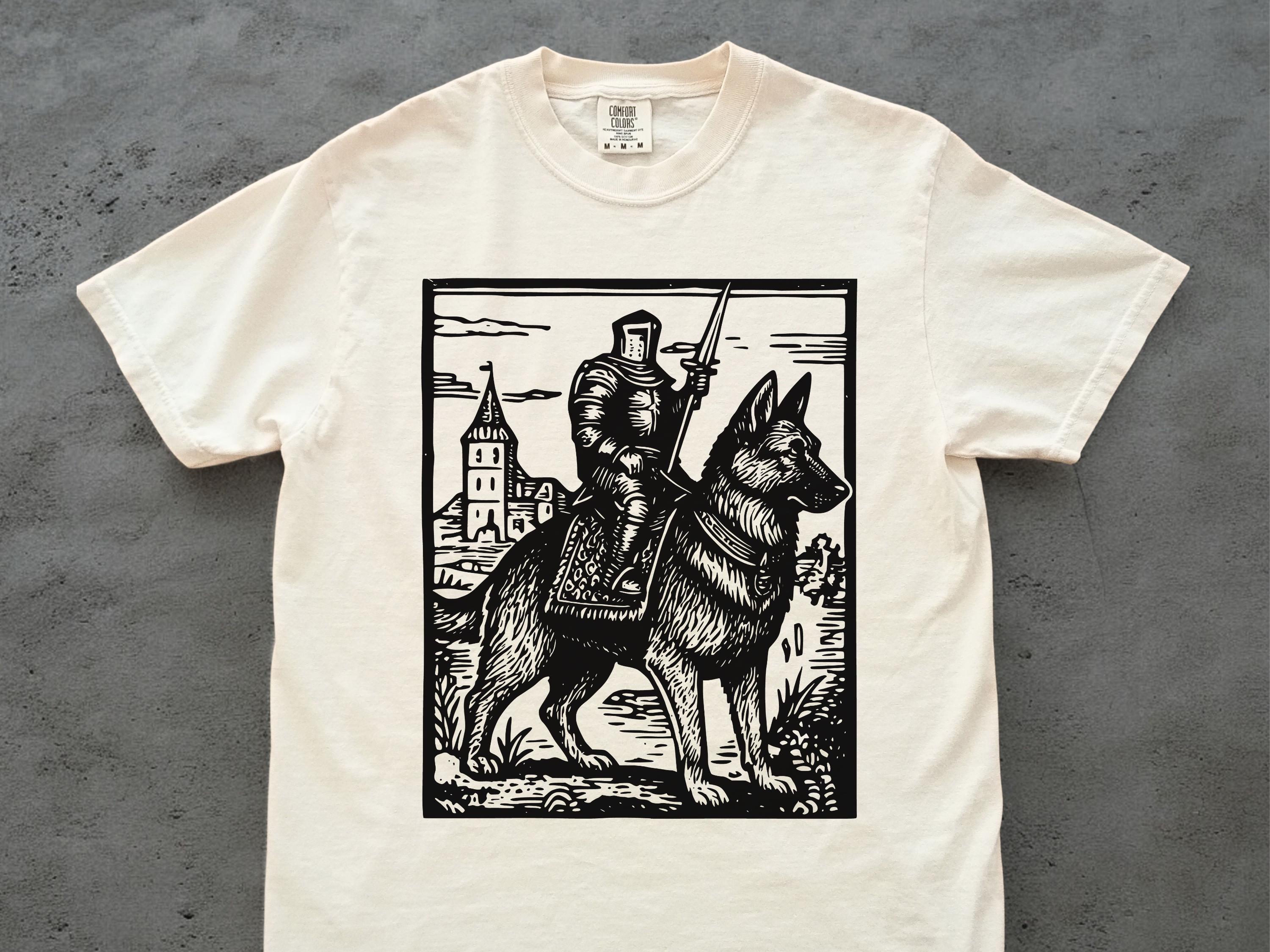 ナイト・ジャーマン・シェパード・ライダーのヴィンテージTシャツ