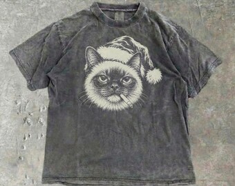 Comfort Colors® Toybob Cat Bad Santa Shirt, Christmas Toybob Mom Gift, X-Mas Toybob Tee, Merry Christmas Cat Owner Gift, Toybob Santa Hat