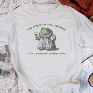 Fancy Frog Shirt. Comfort Colors Funny Weirdcore Sayings Unique Tshirt Tee Adults Men Women Meme Graphic Humor Sarcastic T-Shirt. Gift Idea