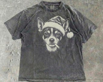 Comfort Colors® Toy Fox Terrier Bad Santa Shirt, Christmas Toy Fox Mom Dad Gift, X-Mas Tee, Toy Fox Santa Hat