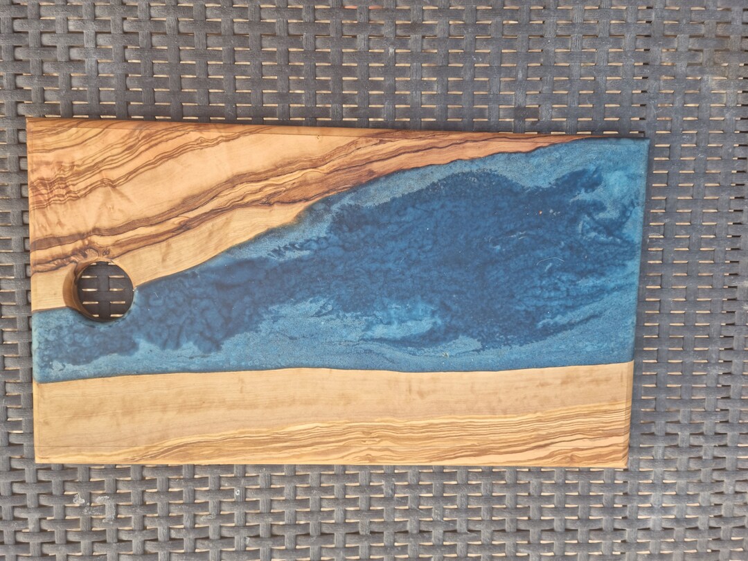 Tablas Para Cortar Madera De Olivo Con Resina Epoxi Etsy