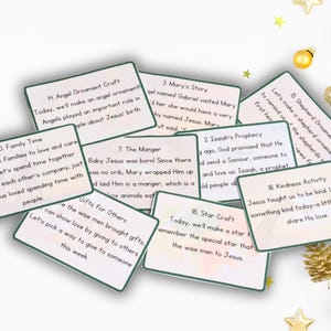 Christian Christmas Advent Calendar Digital Download