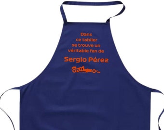 Tablier multi-usage fan de Sergio Perez - fan de formule 1 - F1 - idée cadeau anniversaire - fête des mères / pères - cuisine - barbecue
