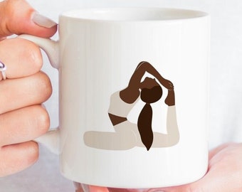 Mug / tasse pour passionnée de Yoga / Yogis / posture /  détente / idée cadeau / fête mères / maîtresse / institutrice / atsem / collègue