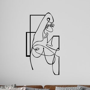 Metal Wall Art, Metal Wall Decor, Metal Women Home Decor, Metal Naked Women Decor, Line Wall Art, Minimalist Line Art, Housewarming Gift