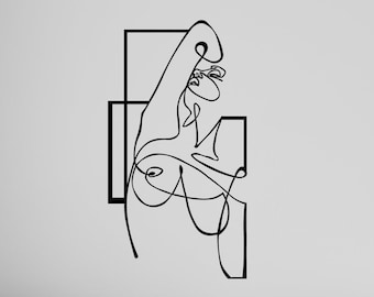 Metal Wall Art, Metal Wall Decor, Metal Women Home Decor, Metal Naked Women Decor, Line Wall Art, Minimalist Line Art, Housewarming Gift
