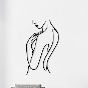 Metal Line Wall Art, Woman Body Wall Decor