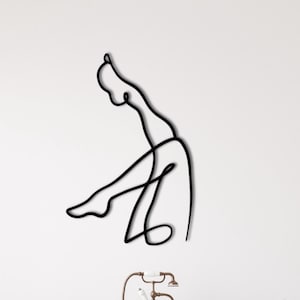 Metal Wall Decor, Woman Metal Wall Art, Women Metal Wall Decor, Women Metal Home Decor, Metal Line Art, Line Wall Art, Decor for Living Room