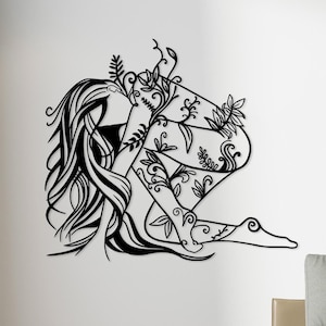 Metal Wall Decor, Metal Woman Wall Decor, Line Wall Art, Minimalist Line Art, Women Metal Home Decor, Metal Wall Art, Metal Line Art, Gift